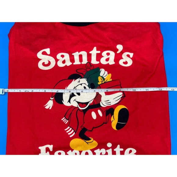 Disney Mickey Mouse Dog Shirt Santas Favorite Red L Polyester Made In Honduras - Picture 6 of 6